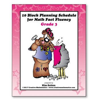 Grade 3 10 Block Schedule for Math Fact Fluency