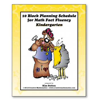 Kindergarten 10 Block Schedule for Math Fact Fluency