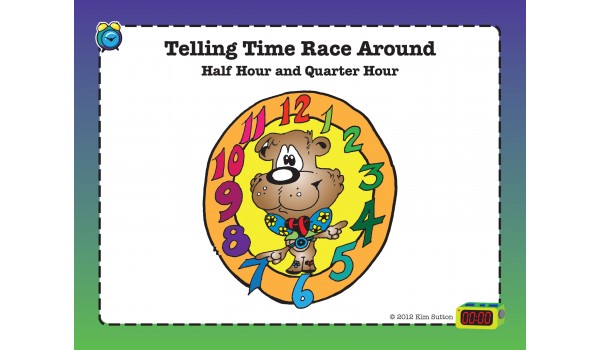 Telling Time Race Around PDF - Half Hour Quarter Hour